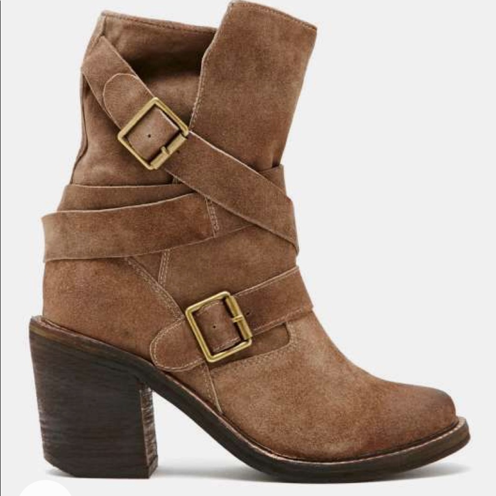 Jeffrey Campbell France Suede Wrap Booties